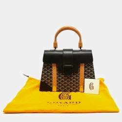 Pre Owned Goyard Black Goyardine Coated Canvas and Leather Saigon MM Top Handle Bag