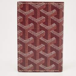 Pre Owned Goyard Burgundy Goyardine Coated Canvas Saint Pierre Bifold Card Holder 