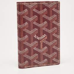 Pre Owned Goyard Burgundy Goyardine Coated Canvas Saint Pierre Bifold Card Holder 
