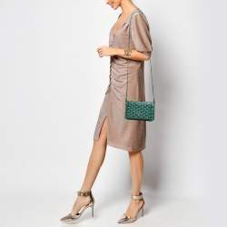 Goyard Green Goyardine Coated Canvas Plumet Crossbody Bag