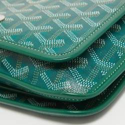 Goyard Green Goyardine Coated Canvas Plumet Crossbody Bag