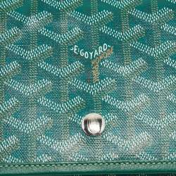 Goyard Green Goyardine Coated Canvas Plumet Crossbody Bag