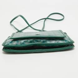 Goyard Green Goyardine Coated Canvas Plumet Crossbody Bag