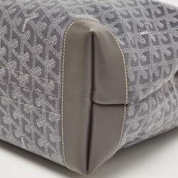 Pre Owned Goyard Grey Goyardine Coated Canvas and Leather Bellechasse PM Tote
