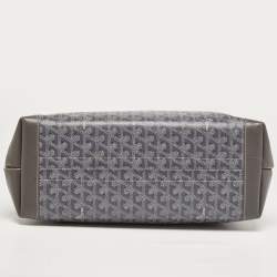 Pre Owned Goyard Grey Goyardine Coated Canvas and Leather Bellechasse PM Tote