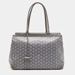 Pre Owned Goyard Grey Goyardine Coated Canvas and Leather Bellechasse PM Tote