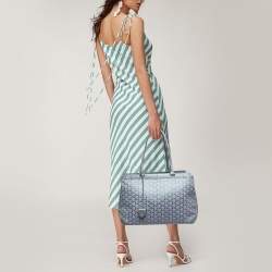 Pre Owned Goyard Grey Goyardine Coated Canvas and Leather Bellechasse PM Tote