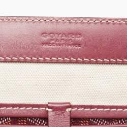 Pre Owned Goyard Burgundy Goyardine Coated Canvas and Leather Bellechasse PM Tote