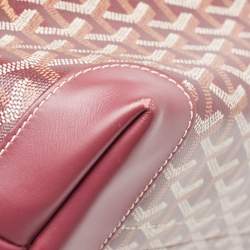 Pre Owned Goyard Burgundy Goyardine Coated Canvas and Leather Bellechasse PM Tote