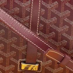 Goyard Burgundy Goyardine Coated Canvas and Leather Belvedere II PM Bag