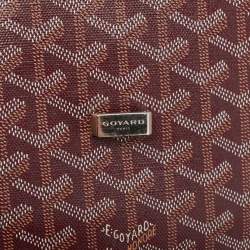 Goyard Burgundy Goyardine Coated Canvas and Leather Belvedere II PM Bag