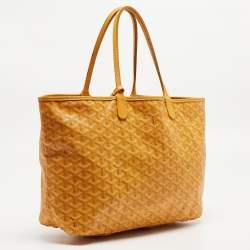 Goyard Yellow Goyardine Coated Canvas and Leather Saint Louis PM Tote