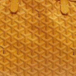 Goyard Yellow Goyardine Coated Canvas and Leather Saint Louis PM Tote