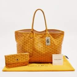 Goyard Yellow Goyardine Coated Canvas and Leather Saint Louis PM Tote