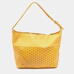 Goyard Yellow Goyardine Coated Canvas and Leather Grenadine Hobo
