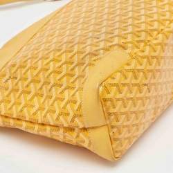 Goyard Yellow Goyardine Coated Canvas and Leather Grenadine Hobo