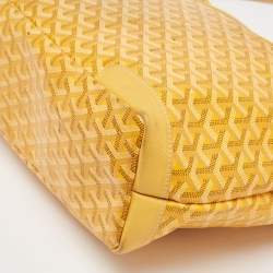 Goyard Yellow Goyardine Coated Canvas and Leather Grenadine Hobo