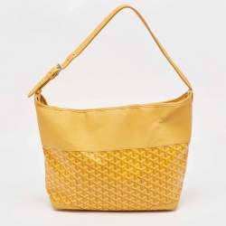 Goyard Yellow Goyardine Coated Canvas and Leather Grenadine Hobo