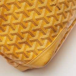 Goyard Yellow Goyardine Coated Canvas and Leather Grenadine Hobo