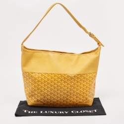 Goyard Yellow Goyardine Coated Canvas and Leather Grenadine Hobo