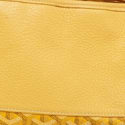 Goyard Yellow Goyardine Coated Canvas and Leather Grenadine Hobo