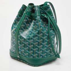 Goyard Green Goyardine Coated Canvas and Leather Petit Flot Bucket Bag