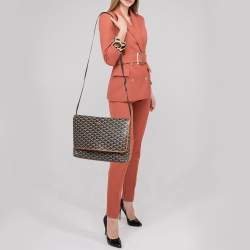 Goyard Brown Goyardine Coated Canvas and Leather Capetien Messenger Bag