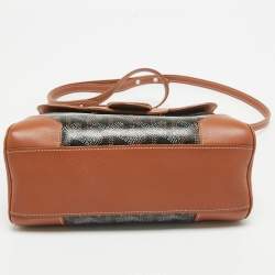 Goyard Brown Goyardine Coated Canvas and Leather Mini Saigon Top Handle Bag