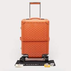Goyard Orange Goyardine Coated Canvas Bourget PM Trolley Case