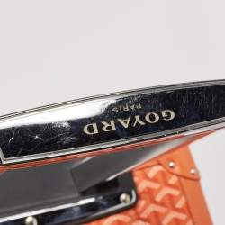 Goyard Orange Goyardine Coated Canvas Bourget PM Trolley Case