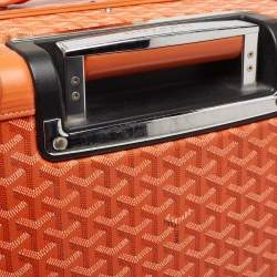 Goyard Orange Goyardine Coated Canvas Bourget PM Trolley Case
