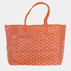 Pre Owned Goyard Orange St. Louis PM Tote Bag