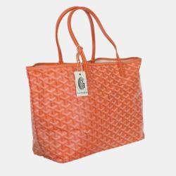 Pre Owned Goyard Orange St. Louis PM Tote Bag