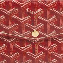 Goyard Red Goyardine Coated Canvas Double Flap Continental Wallet