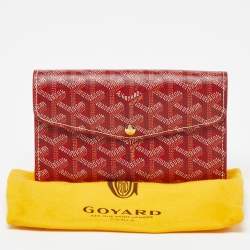 Goyard Red Goyardine Coated Canvas Double Flap Continental Wallet