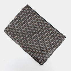 Goyard Black Goyardine Canvas Senat MGM Pouch