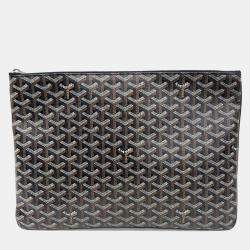 Goyard Black Goyardine Canvas Senat MGM Pouch