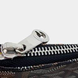 Goyard Black Goyardine Canvas Senat MGM Pouch