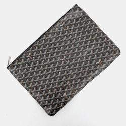 Goyard Black Goyardine Canvas Senat MGM Pouch