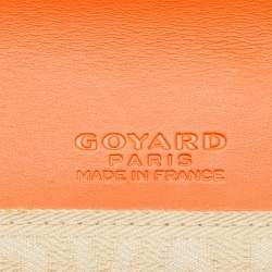 Goyard Orange Goyardine Coated Canvas Monte Carlo Bois Clutch