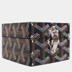 Goyard Black Coated Canvas Goyardine Regence Trunk