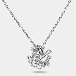 Graff  Threads Diamonds 18k White Gold Pendant Necklace