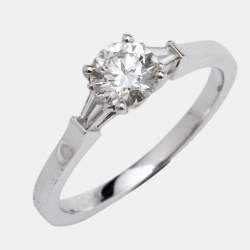 Graff Promise Diamond Platinum Engagement Ring Size 52