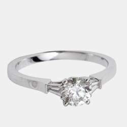 Graff Promise Diamond Platinum Engagement Ring Size 52