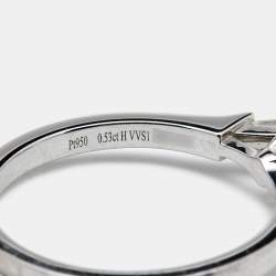 Graff Promise Diamond Platinum Engagement Ring Size 52