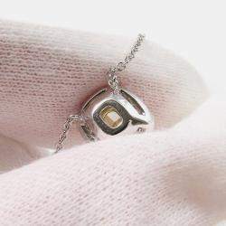 Pre Owned Graff Icon Cushion Cut Yellow Diamond 18K White Gold Pendant Necklace