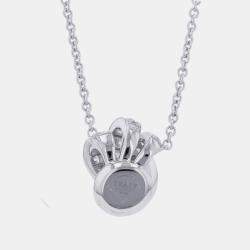 مملوكة مسبقًا Graff Tilda's Bow Pave 18K White Gold Diamond Pendant Necklace