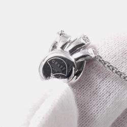 مملوكة مسبقًا Graff Tilda's Bow Pave 18K White Gold Diamond Pendant Necklace