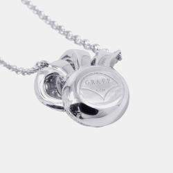 مملوكة مسبقًا Graff Tilda's Bow Pave 18K White Gold Diamond Pendant Necklace