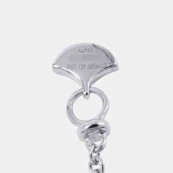 مملوكة مسبقًا Graff Tilda's Bow Pave 18K White Gold Diamond Pendant Necklace